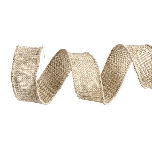 Fita de Juta Aramada Natural para Decoração de Páscoa  - 3cm x 9,14m - Cromus Páscoa - Rizzo Embalagens