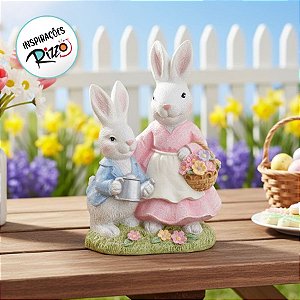 Casal de Coelhos Páscoa Tam G - 1 unidade - Cromus Páscoa - Rizzo Embalagens