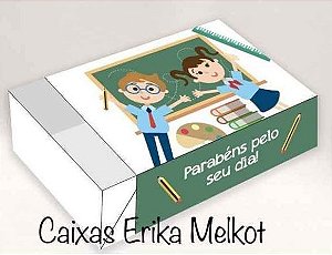 Caixa Divertida para 6 doces - Professor Crianças Ref. 575 - 10 unidades - Erika Melkot - Rizzo Embalagens