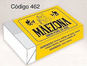 Caixa Divertida para 6 doces - Mãezona Ref. 462 - 10 unidades - Erika Melkot - Rizzo Embalagens