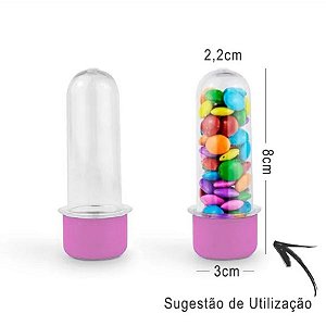 Mini Tubete Lembrancinha 8cm 10 unidades - Lilas - Rizzo Embalagens e Festas