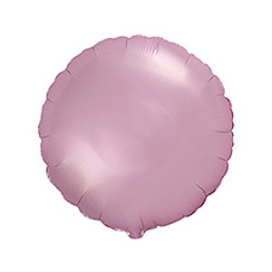 Balão de Festa Metalizado 20" 50cm - Redondo Rosa Pastel - 01 Unidade - Flexmetal - Rizzo Embalagens
