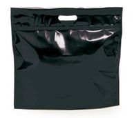 Sacola Metalizada com Zip P 32x40x5cm Preto - 01 unidade - Cromus - Rizzo Embalagens