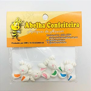 Mini Confeito - Coelho Orelhudo - 4 Unidades - Abelha Confeiteira - Rizzo Confeitaria