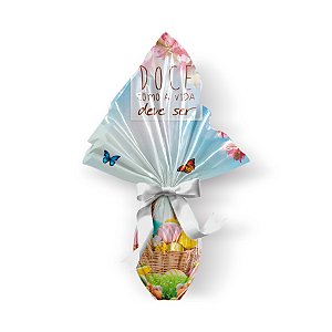 Saco Express 35x35cm para Ovos de 250g a 350g - Paisagem - 05 unidades - Cromus Páscoa - Rizzo Embalagens