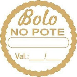 Etiqueta Adesiva Bolo no Pote - 1000 unidades - Rizzo Embalagens