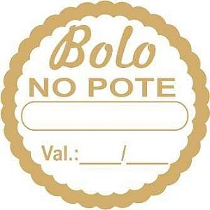 Etiqueta Adesiva Bolo no Pote - 1000 unidades - Rizzo Embalagens