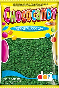 Pastilhas Confeitadas Sabor Chocolate Mini Verde 350g - Dori Alimentos - Rizzo