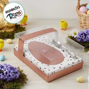 Caixa Ovo de Colher de 250g - Classic Rose Gold Cód 2212 - 05 unidades - Ideia Embalagens - Rizzo Embalagens
