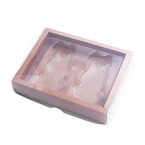 Caixa Coelho P 2cav Kraft - 5 Unidades - Crystal -  Rizzo Confeitaria