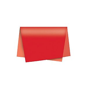Papel de Seda - 50x70cm - Vermelho - 10 folhas - Riacho - Rizzo