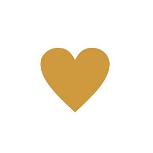 Etiqueta Adesiva Coração Dourado - 100 unidades - Rizzo Embalagens