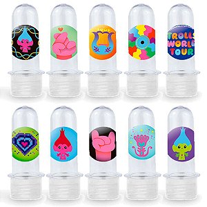 Mini Tubete Lembrancinha Festa Trolls 2 - 8cm - 20 unidades - Transparente -  Rizzo Embalagens e Festas