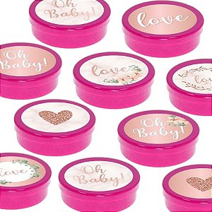 Latinha Lembrancinha Festa Oh Baby Girl - 8cm - 20 unidades - Rosa -  Rizzo Embalagens e Festas