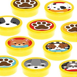 Latinha Lembrancinha Festa Cachorrinhos - 8cm - 20 unidades - Amarelo -  Rizzo Embalagens e Festas