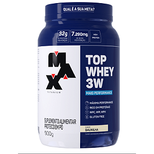 Top Whey 3W Mais Performance Baunilha 900g Max Titanium