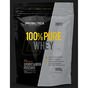 100% PURE WHEY Chocolate 900g PROBIÓTICA