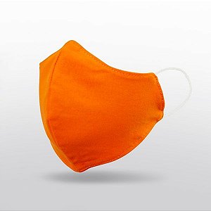 Máscara Tecido Duplo Laranja