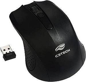 MOUSE SEM FIO PRETO C3TECH - MOD. M-W20