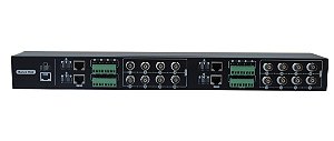 BALUN COM 16 PORTAS ARFO AR-216 - Recebe e transmite sinais de vídeo por cabo UTP sem usar fonte de alimentação