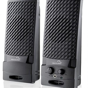 CAIXA DE SOM MULTILASER 2 CANAIS SP044 1W RMS PRETO USB