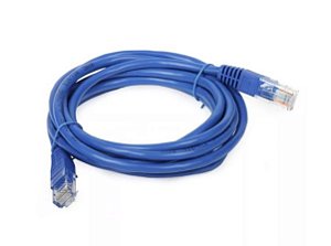 cabo de rede patch cord cat5e 1.5m azul ou amarelo