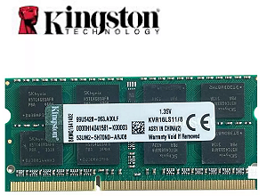 MEMÓRIA RAM KINGSTON SODIMM KVR16LS11/8 DDR3 8GB