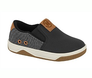 Tênis Infantil Menino Slip On Molekinho-Multi Preto/Camel