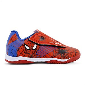 Chuteira Infantil Menino Dray Marvel Futsal- Vermelho/Azul
