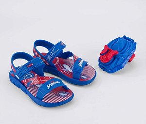 Sandália Infantil Menino Homem Aranha Lançador-Azul/Vermelho