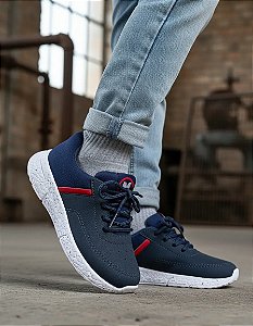 Tênis Infantil Menino Molekinho- Marinho/Vermelho