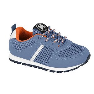 Tênis Infantil Menino Molekinho- Azul/ branco/ Laranja