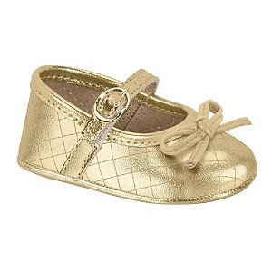 Sapato Infantil RN Menina Molekinha-Dourado - Pirulito Calçados