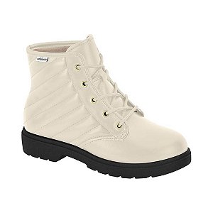 Bota Coturno Infantil Menina Molekinha- Branco OFF
