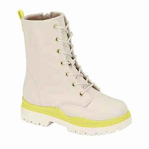 Bota Coturno Infantil Molekinha- Branco OFF-Siciliano