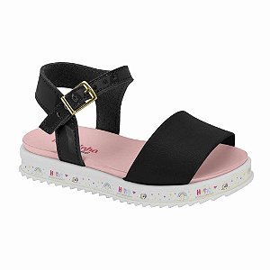 Sandália Infantil Menina Molekinha Premium- Preto