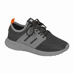 Tênis Infantil Menino Molekinho Nylon Flat- Grafite/Cinza
