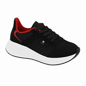 Tênis Infantil Menino Molekinho Libia- Preto/Vermelho