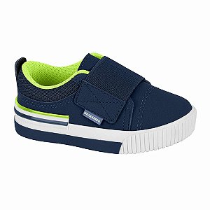 Tênis Infantil Menino Molekinho Flat Elastic- Marinho-Verde