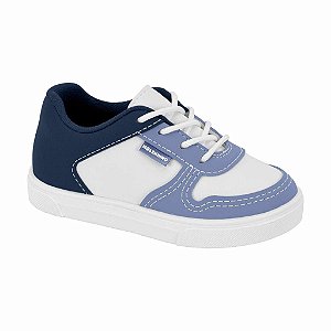 Tênis Infantil Menino Molekinho Floter Rustico-Branco/Marinho