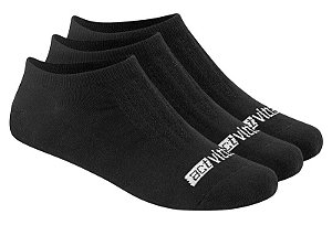 Meia invisível Actvitta- Preto/Preto/Preto Kit 3 Pares