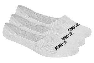 Meia Sapatilha Actvitta- Branco/Branco/Branco Kit 3 Pares