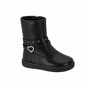 Bota Infantil Menina Molekinha Berlim- Preto