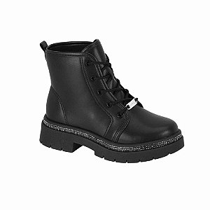 Bota Coturno Infantil Molekinha Berlim- Preto