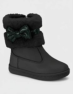 Bota Infantil Menina Molekinha Napa Berlim Pelo Almere-Preto/Preto