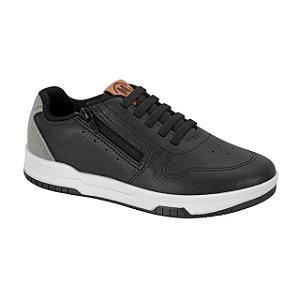 Tênis Infantil Menino Molekinho Napa Vermont- Preto/Cinza