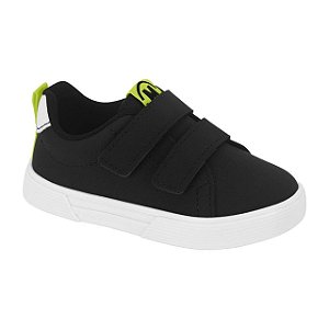 Tênis Infantil Menino Molekinho Floter Rustico- Preto/Branco/Verde