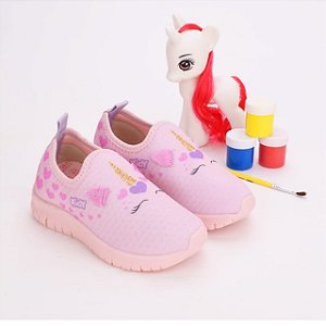 Tênis Infantil Menina Kidy Ultra Flex Unicórnio- Rosa