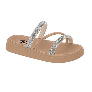 Papete Infantil Menina Molekinha Tira Pronta Turim- Cristal/Creme/ Nude