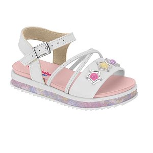 Sandália Infantil Menina Molekinha Turim Milano- Branco